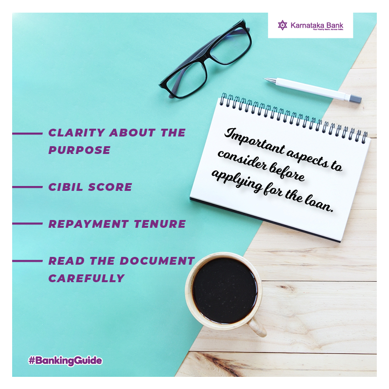 KarnatakaBank's tweet photo. Loan bridges the gap between your dream and reality. It is always advisable to consider certain factors before choosing the right loan policy.

#KarnatakaBank #loan #BankingGuide #bankingaid #bankingtips #easybanking #safebanking #bankingexperience #customerexperience https://t.co/al7pID0Nzp