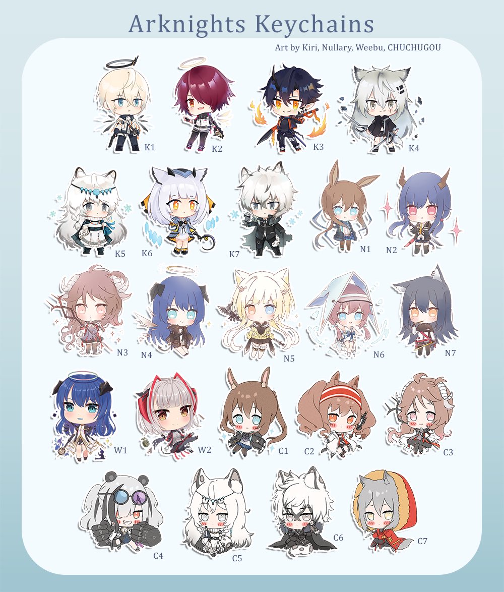 nullarypro's tweet photo. [RT♡] Arknights, Vtuber &amp; Genshin Impact Charms

Shop: https://t.co/XqbnxbIn6I

Art @kiriponnn @nullarys @weebu_artsu @chuchugou 

Preorders close Nov 9th!
#アークナイツ #ホロライブ #原神 https://t.co/n3TUECDT3y
