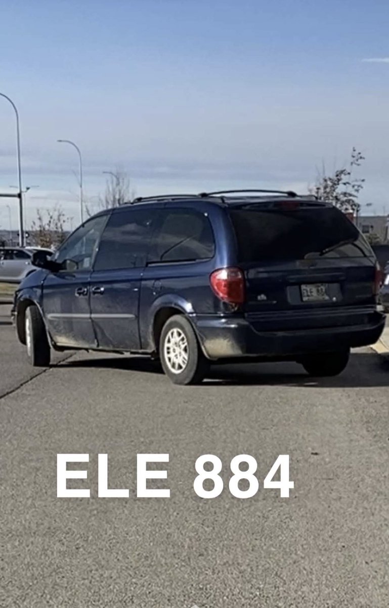JEL4IN4S4LCED0's tweet photo. @CalgaryPolice there is a Navy blue Dodge caravan in the NE YYC area with a Winnipeg license plate ELE 884 that has ALREADY attempted 2 kidnappings. This specifically took place at the Gold’s Gym in Country Hills NE &amp; today @ Petro Canada in Monterey NE. https://t.co/wl7Pkjo9sm