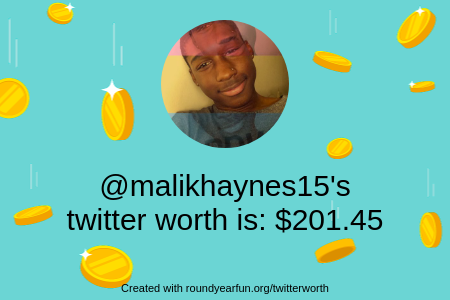 malikhaynes15's tweet photo. My Twitter worth is: $201.45

Find yours with https://t.co/LUTkWgDbpY

⠀ https://t.co/dc7Q8rDpYh