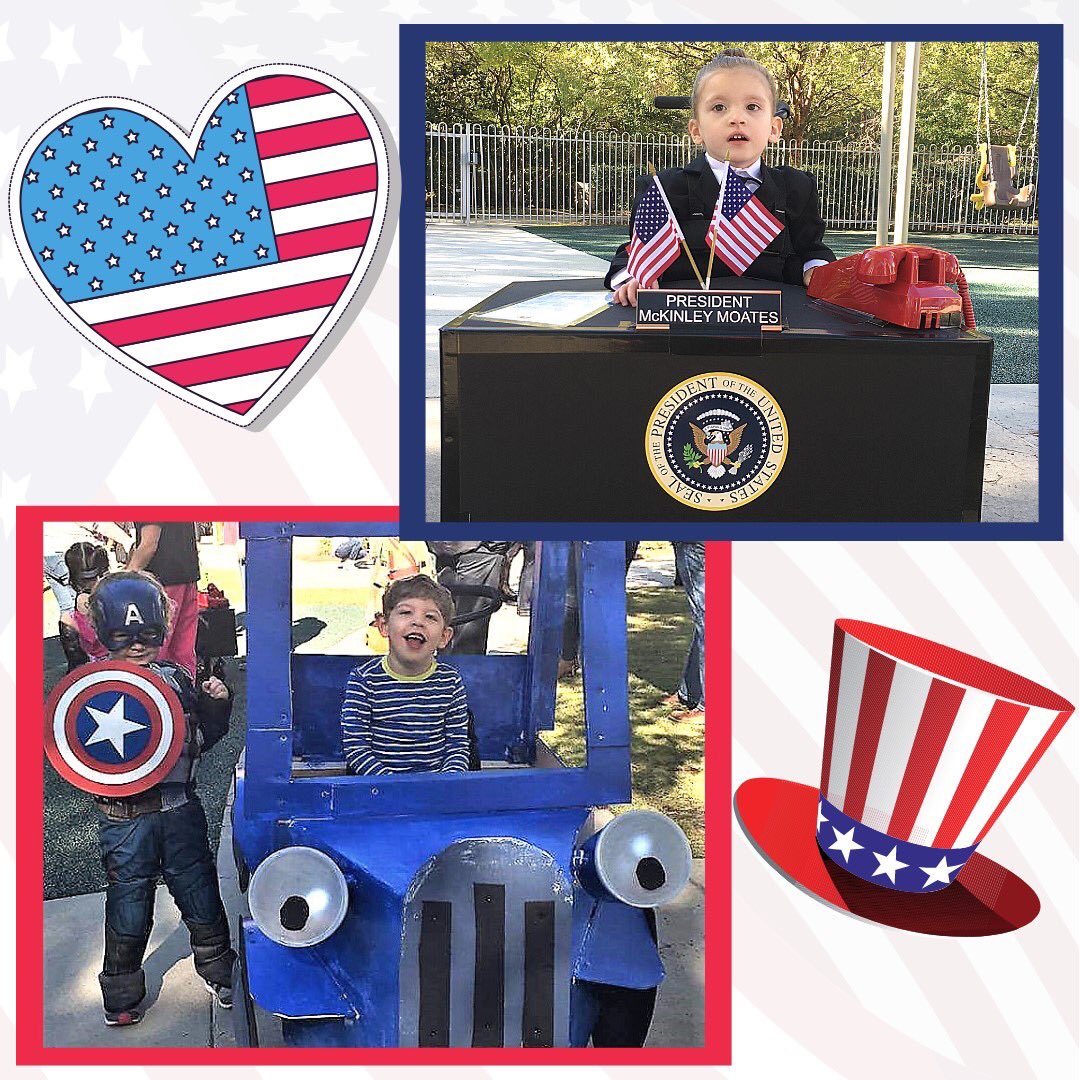 unitedability's tweet photo. In honor of election day, we flashed back to 2017 when President Moates and her security detail visited United Ability! #InclusionMatters #Disability #Advocacy  #UnitedAbility #CPwarriors #WheelchairCostume https://t.co/jasKENEmLM