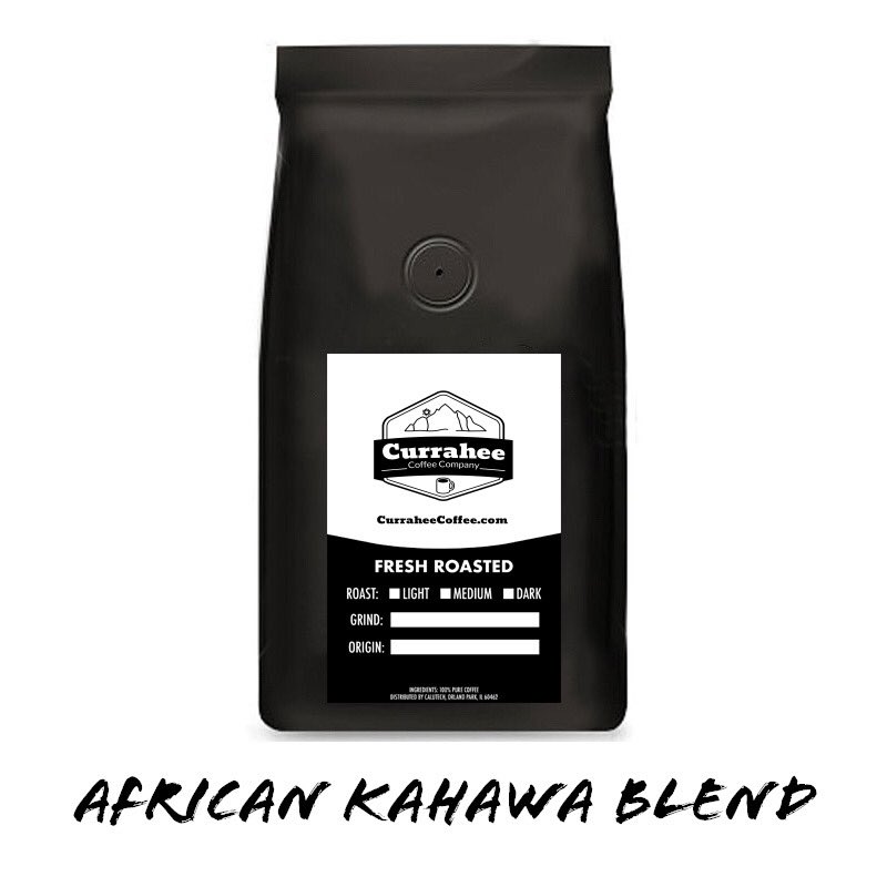 Currahee Coffee presents our African Kahawa Blend coffee. Here are the details. 

A very complex medium-dark roast of bright full flavor African grown coffees. Enjoy hints of toffee, caramel, chocolate, raisins, green apples, red fruits and even hints of cherries &amp; black currant