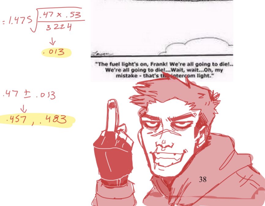 frank and ghostface on my statistics notes 