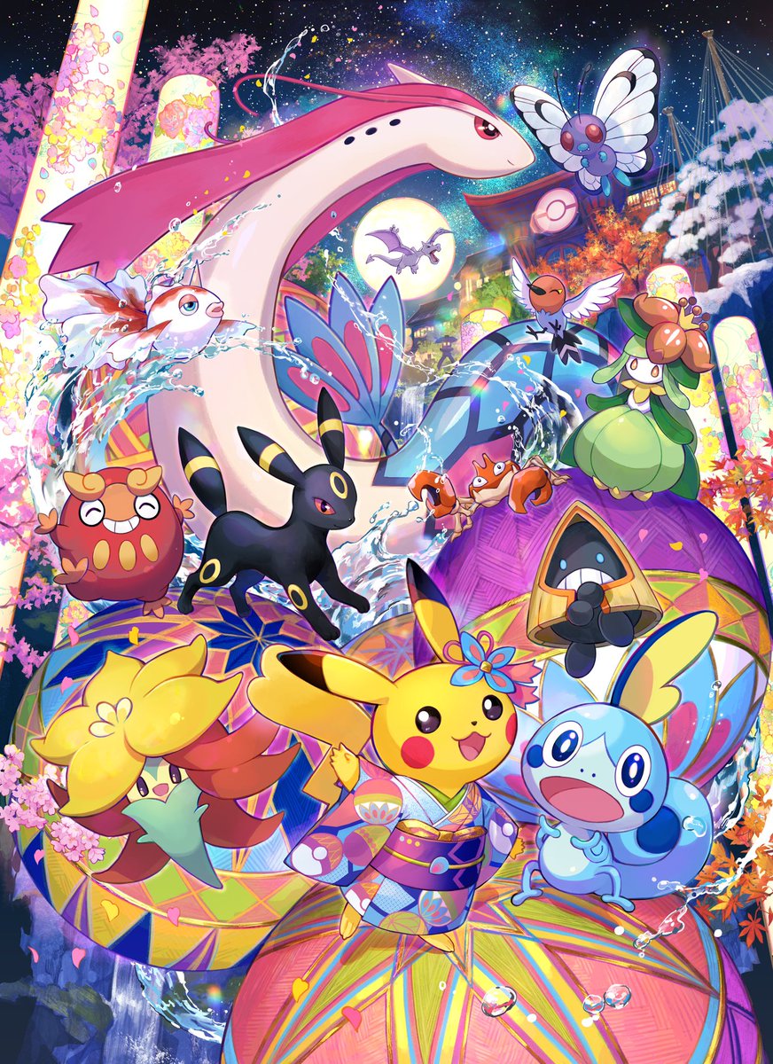 pokejungle's tweet image. High-resolution version of the Pokémon Center Kanazawa art🌸