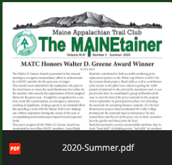 Read the latest issue of the MAINEtainer, MATC's newsletter. Find out who was awarded the Walter D. Greene Award. View the President's Report and Development Committee Update.  #MaineAT #MAINEtainer #Newsletter matc.org/index.php/2020…
