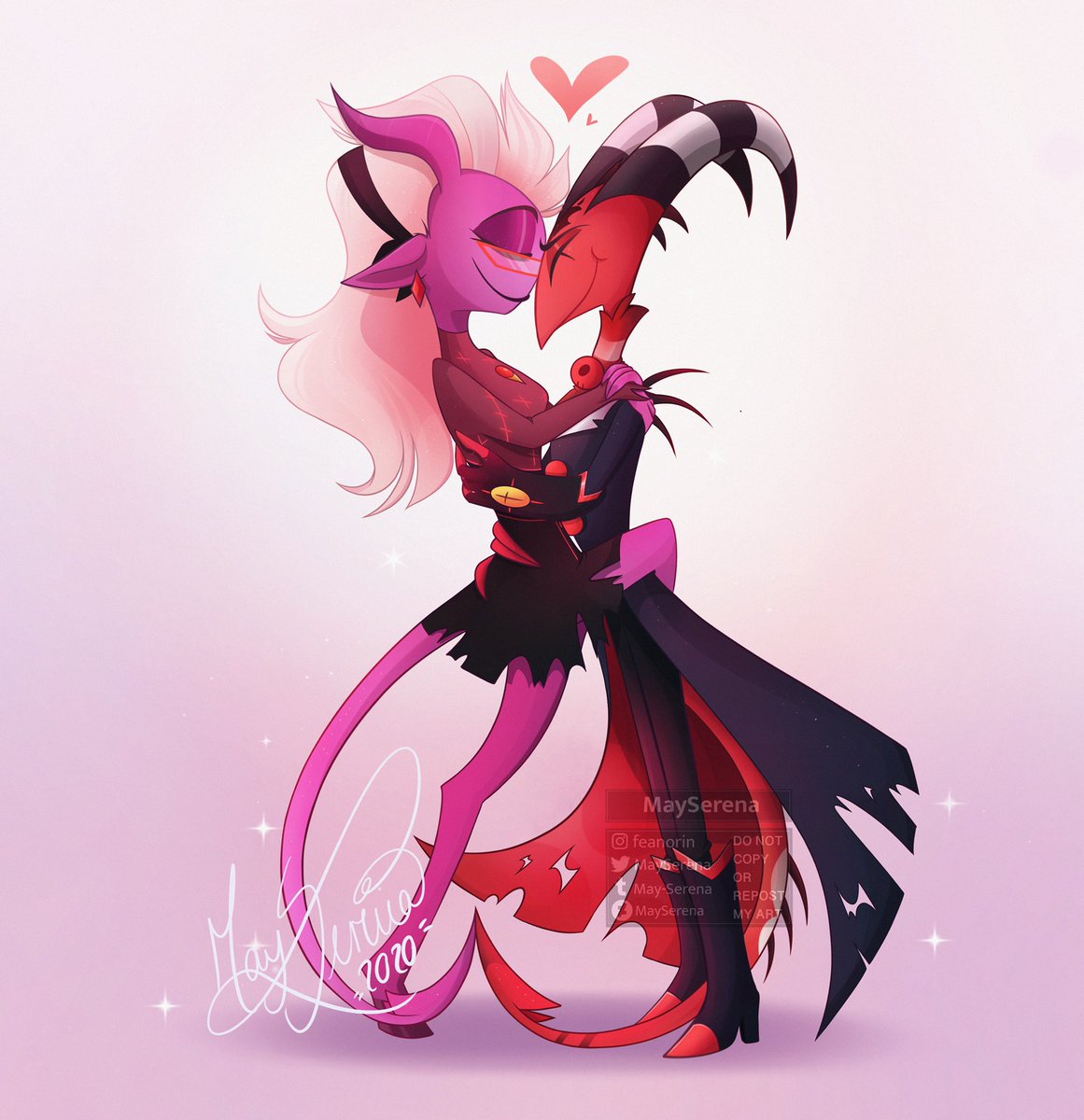 Colored the Blitzberry doodle I made👀💖✨ I like them 

#HelluvaBoss