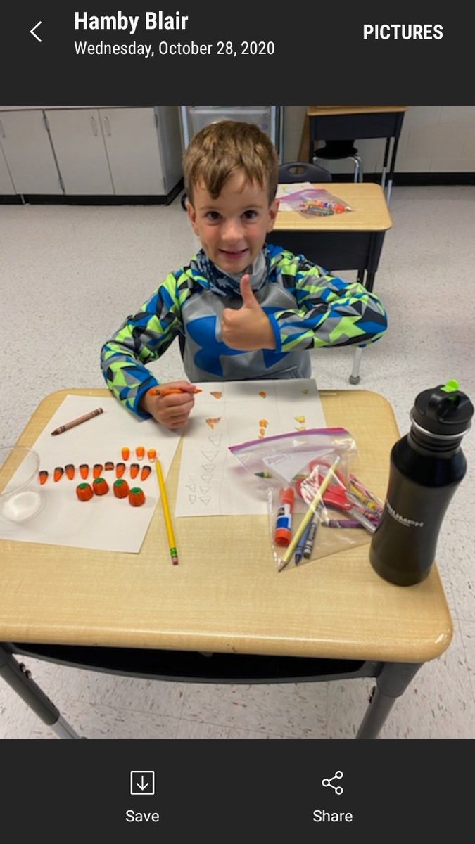 BarbaraLuker2's tweet photo. The 1st graders enjoyed doing math with candy corn @DeenajSams https://t.co/p43Du37cwT