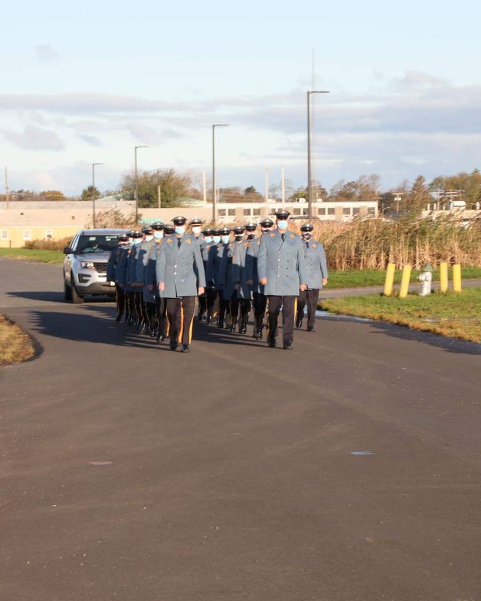 NJSP's tweet photo. 161st New Jersey State Police Class Reports for Training 

Early this morning, the New Jersey State Police Academy Staff welcomed the 202 recruits of the 161st Class to the State Police Training Academy in Sea Girt, N.J. for their first day of training. 
https://t.co/Ud8YKJAfNA https://t.co/bkiGuScLGw