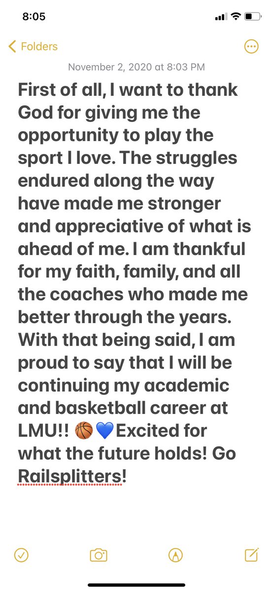 macybarnes10's tweet photo. #COMMITTED ⁦@LMUWBasketball⁩ ⁦@coachdcarter5⁩ ⁦@CoachJ_2⁩ https://t.co/2Jd1tDGYmP