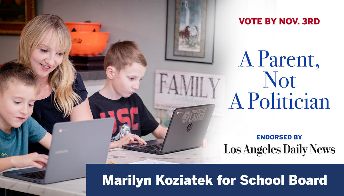DKhoubian's tweet photo. I’m proud to be supporting Marilyn Koziatek for Board District 3! If elected, she would be the only parent on the board with kids in LAUSD schools, and the only board member who has worked at a school during the pandemic. #MomsforMarilyn #OurSchoolsOurVote #LAUSDVotes https://t.co/KKR6E4yfsN