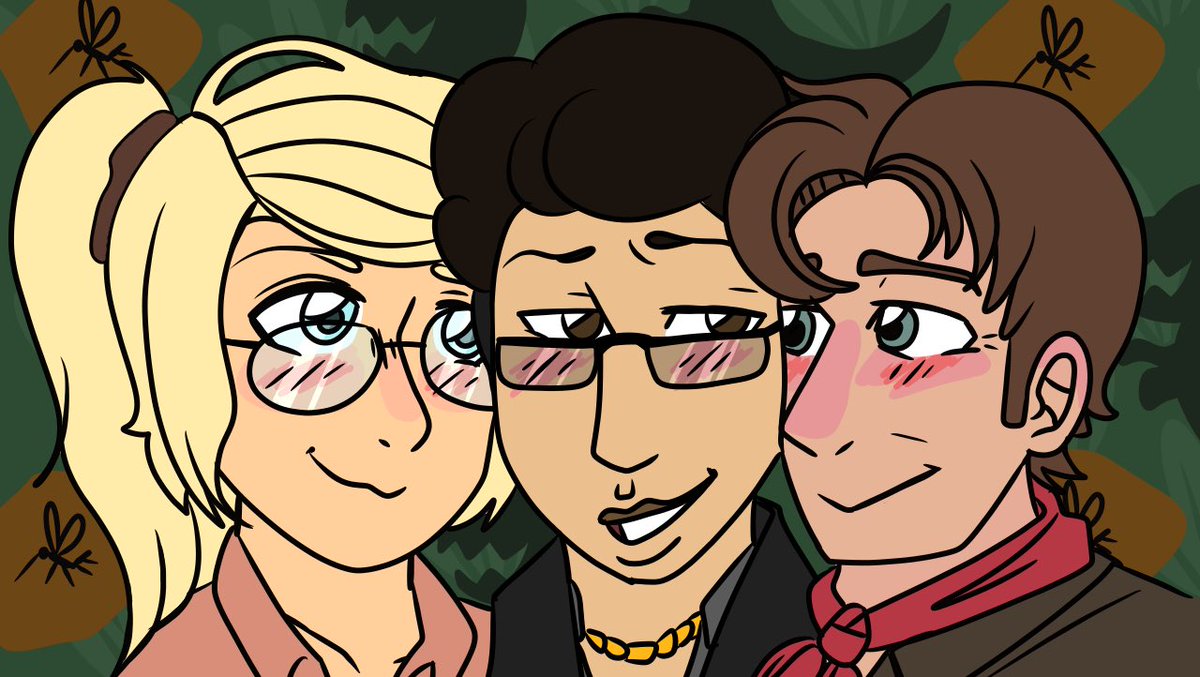 thepyramidsloth's tweet photo. Gee Ian... why does Micheal Crichton give you TWO hot paleontologists??? #dinot3 #JurassicPark #ianmalcom #elliesattler #alangrant #art https://t.co/EDKMCLWjPL