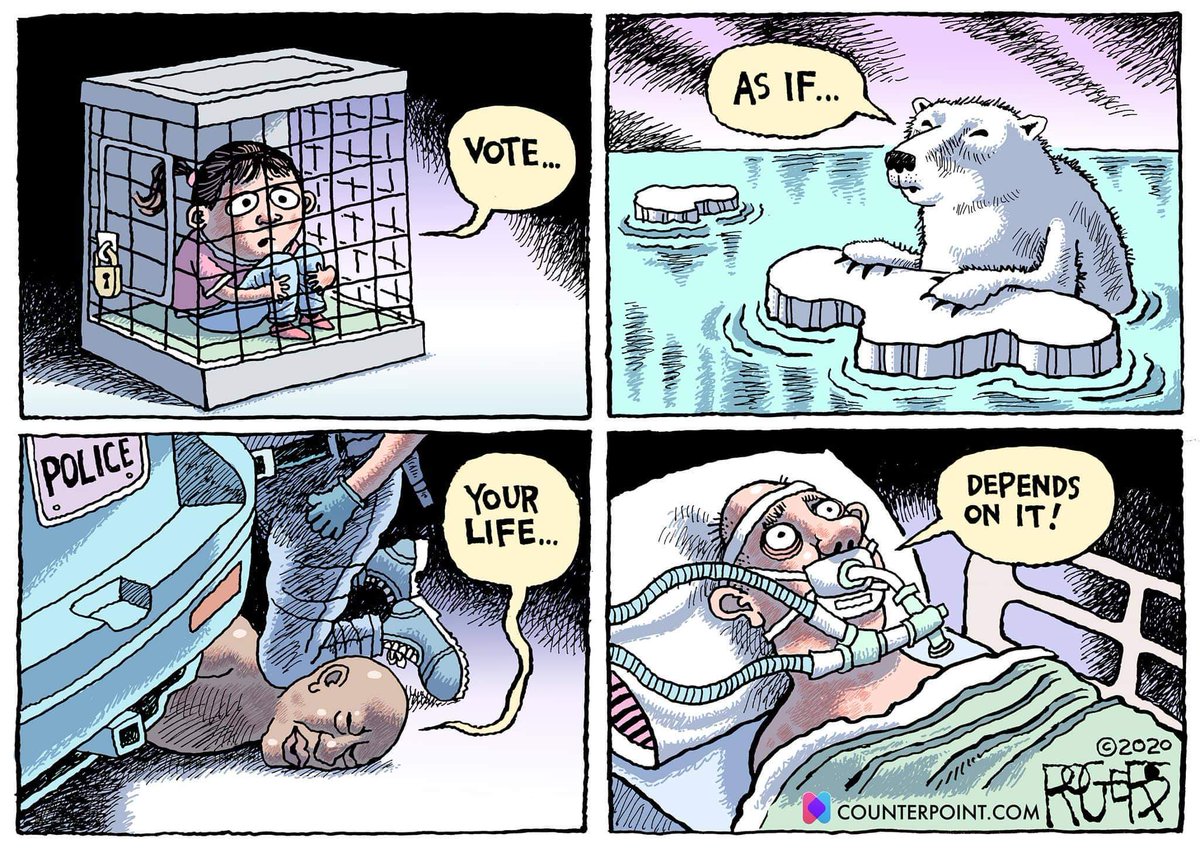 Goldenwolfen's tweet photo. I'm saying it just this once because it's that goddamned important. If you haven't yet my American friends, go VOTE tomorrow as if your life depends on it! https://t.co/Zy3fnPMXCa
