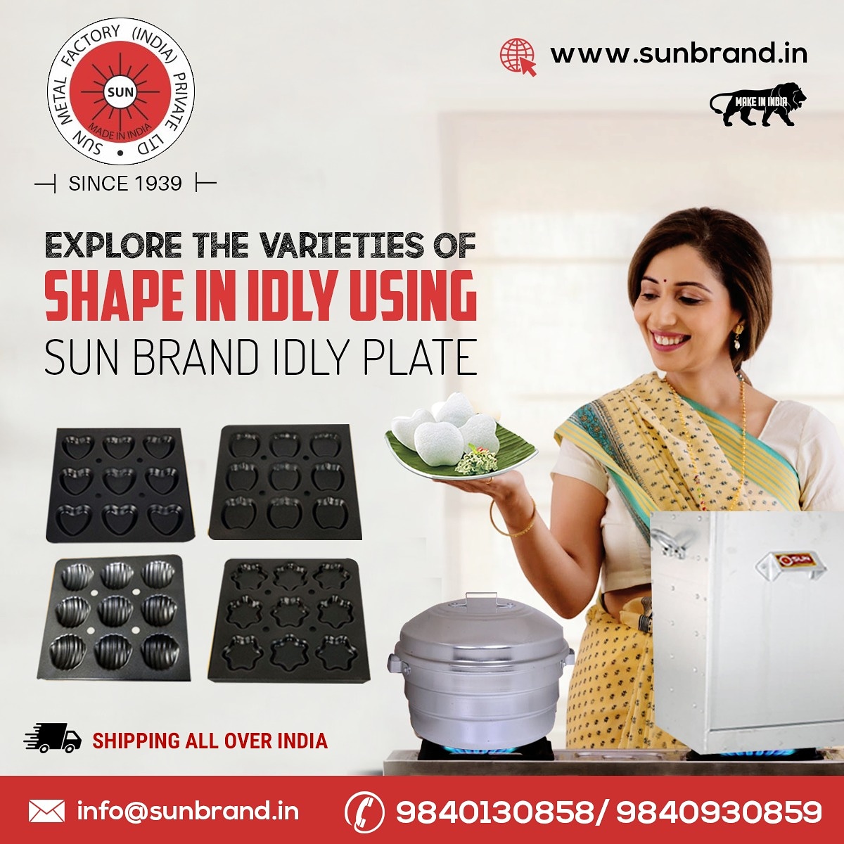 SunBrand3's tweet image. An Idly steamer/pot allows you to make as many idlis you want but for myraid of shapes you need to buy Sun Brand idly plates. 
Call: 9840130858/ 9840930859
Visit: sunbrand.in

#cookwareindia #bakewareindia #cookwarefactory #sunbrandindia #idli #idliplate  #delightfood