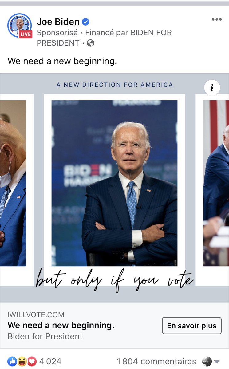 NadiaYonker's tweet photo. THREAD: #USElection 
Political ads I’ve been exposed to every day on social media since September 25th 👇🏾

#PresidentialElection2020  #PresidentialDebate2020 #Elections2020  #Politicalads #Biden #Trump #bidenharris #Debates2020 #TrumpPence2020 https://t.co/kmEeLycMiw
