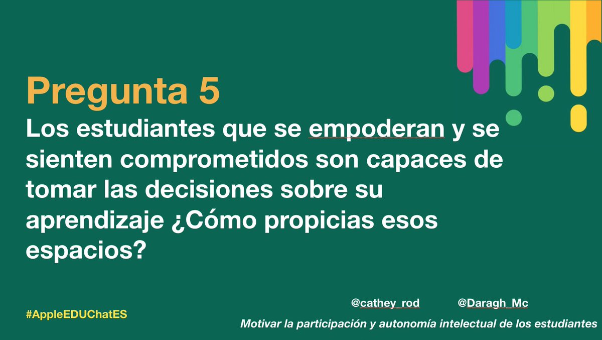 cathey_rod's tweet photo. #AppleEDUchatES R5: La clave para tener a un estudiante comprometido y empoderado es darle constante apoyo, retroalimentación, y escucharlo. El estudiante necesita un ambiente saludable y amoroso para sentirse con toda la capacidad para desarrollar trabajos de excelente calidad. https://t.co/cXHDXzFZ3j