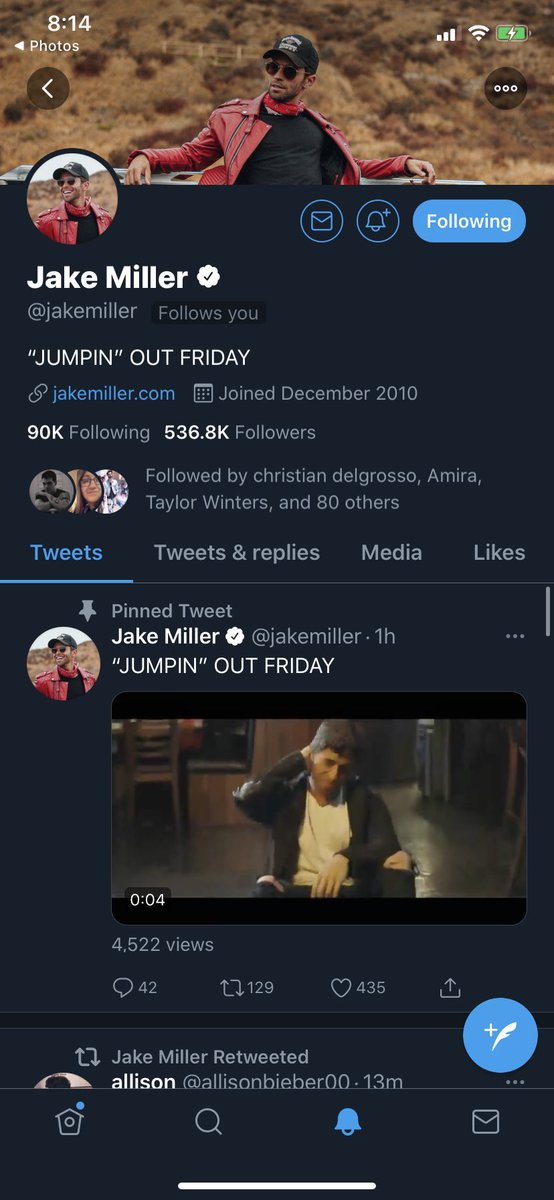 ___amandaaa's tweet photo. @jakemiller actually dying .. can’t believe you followed me back 😭😍 https://t.co/3PXspMGCID