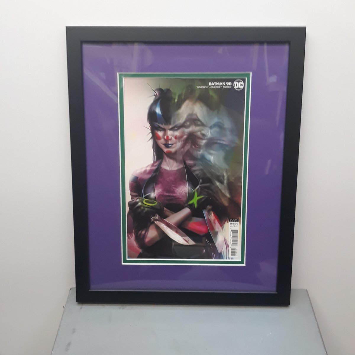 Who frames comic books? We do!!! Bring in any and we will have it framed to your liking!!

#punchline #joker #purple #green #DC #dcnation #dccomics #comicbooks #comics #ComicArt #variantcover #universalartgallery #customframe #uag #batman #batmanthreejokers #frame