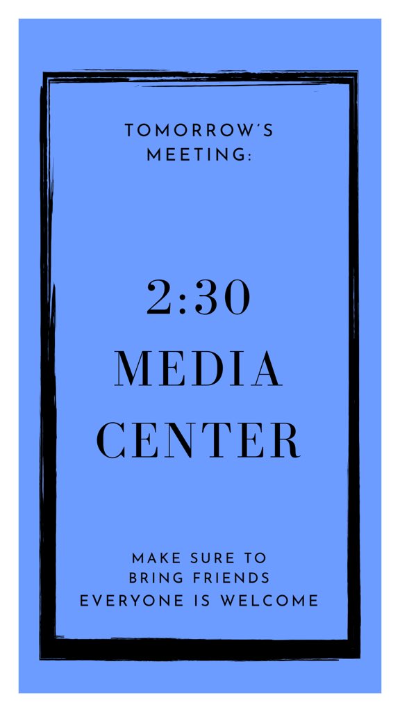 Creek_Council's tweet photo. STUCO meeting TOMORROW 11/3 @ 2:30 in the MEDIA CENTER https://t.co/OLuShFke6n