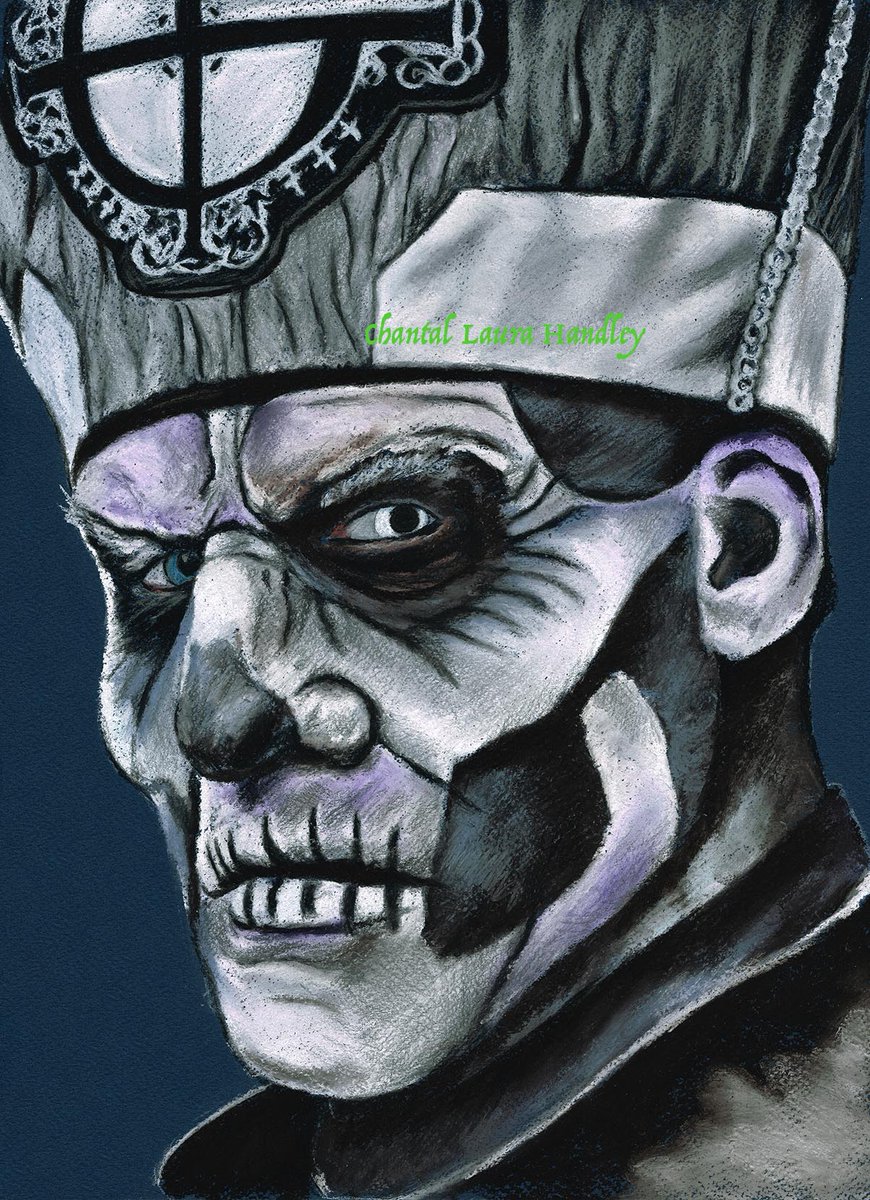 Let see where this new art series takes me!  My love of horror is equaled only by my love of music.  Why not combine the two!?  Kicking off with Papa Emeritus II - <a href="/thebandGHOST/">Papa V Perpetua</a> <a href="/GhostBcOfficial/">Ghost Bc</a> #chantallaurahandley #papaemeritus #music #ghostbc #rockstars #thebandghost #rockgods