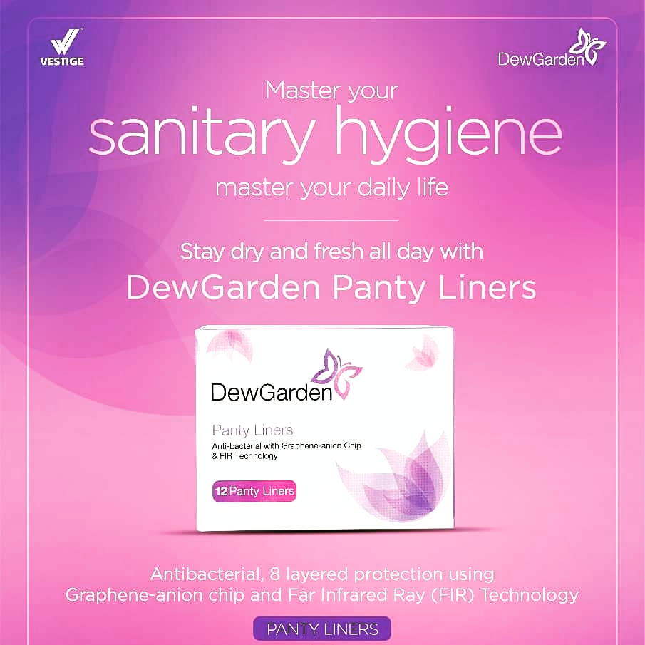 VESTIGE DEWGARDEN PANTY LINERS

DewGarden #pantyliner is a #hygiene #napkin with #antibacterial properties embedded with graphene-anion chip and for infrared rays (FIR) function. It helps you stay #fresh all day long on regular days, or on the days before and after your #periods.