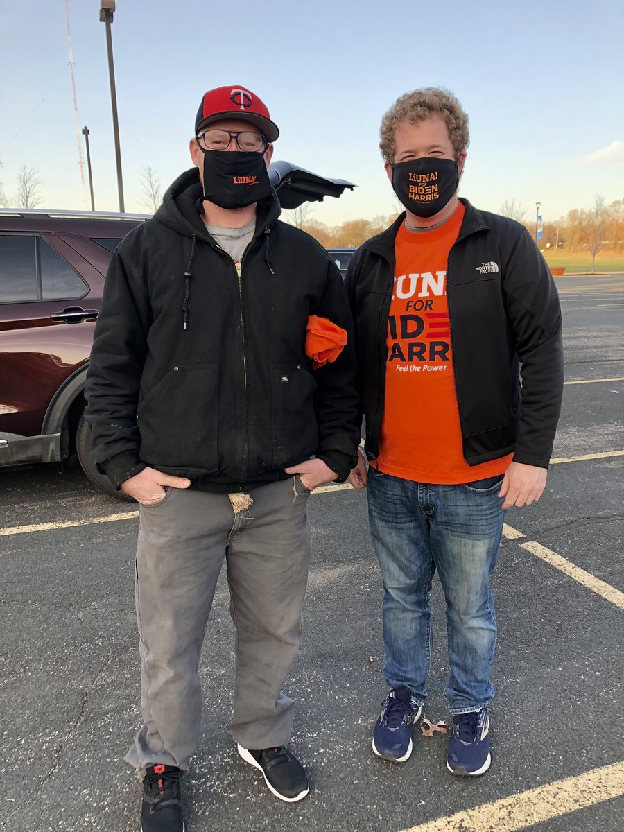 LIUNAMinnesota's tweet photo. It’s #ElectionDayEve and #LIUNA members joined Rep. @zackstephenson for a #GOTV lit drop in Anoka. #LIUNAVotes2020 #UseThePower https://t.co/r6tbUbdhJb