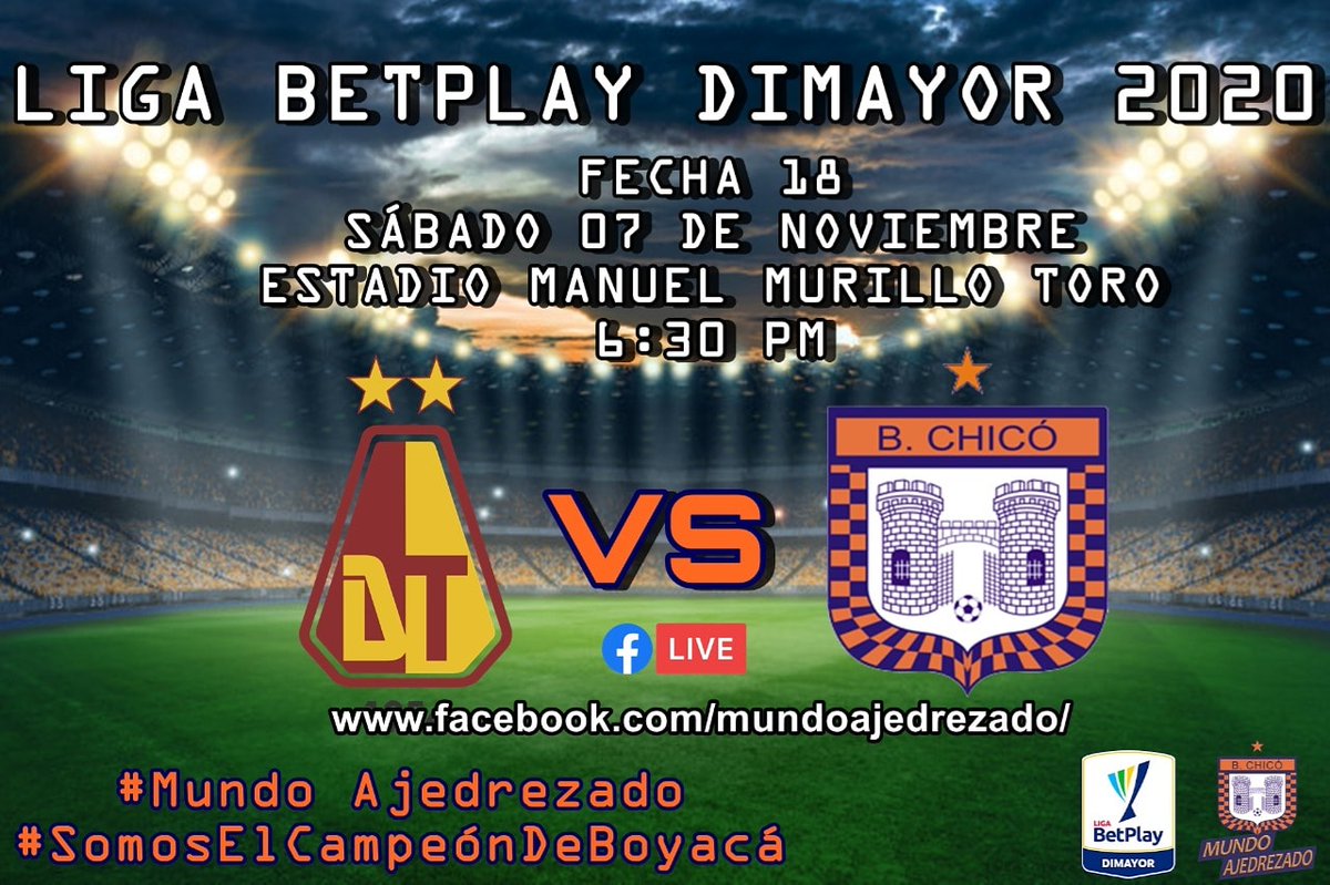 MundoAjedrezado's tweet photo. Sigue la Liga BetPlay este sábado 7 de noviembre a las 6:30pm
@cdtolima vs @BCHICOFCOFICIAL
#MundoAjedrezado
#SomosElCampeonDeBoyaca https://t.co/G3A2vNIimf