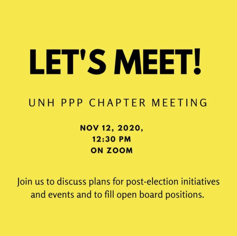 UNHParity's tweet photo. Slide into our DMs for the zoom link! Join us to learn more about @PeoplesParity and apply for one of our open board positions! https://t.co/ryR5ro6FBM