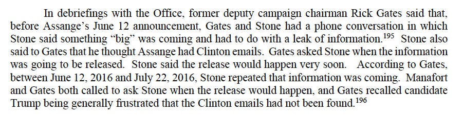 Mind-blowing that passages like this are being unsealed from the Mueller Report on the eve of the 2020 election. Part 4.