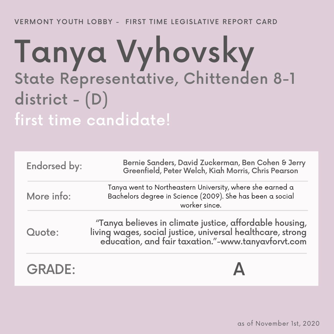 Fitting in just a few more cards before election day!
Here we have information about Tanya Vyhovsky <a href="/tanyavforvt/">Tanya Vyhovsky for Vermont</a> (D) running in her first election for State Rep. in Essex VT.
#vote #gotv #election #election2020 #tanyavforvt
