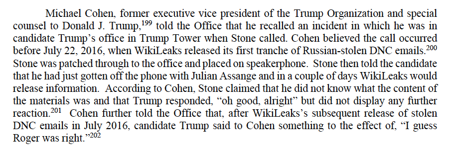 Mind-blowing that passages like this are being unsealed from the Mueller Report on the eve of the 2020 election. Part 2.