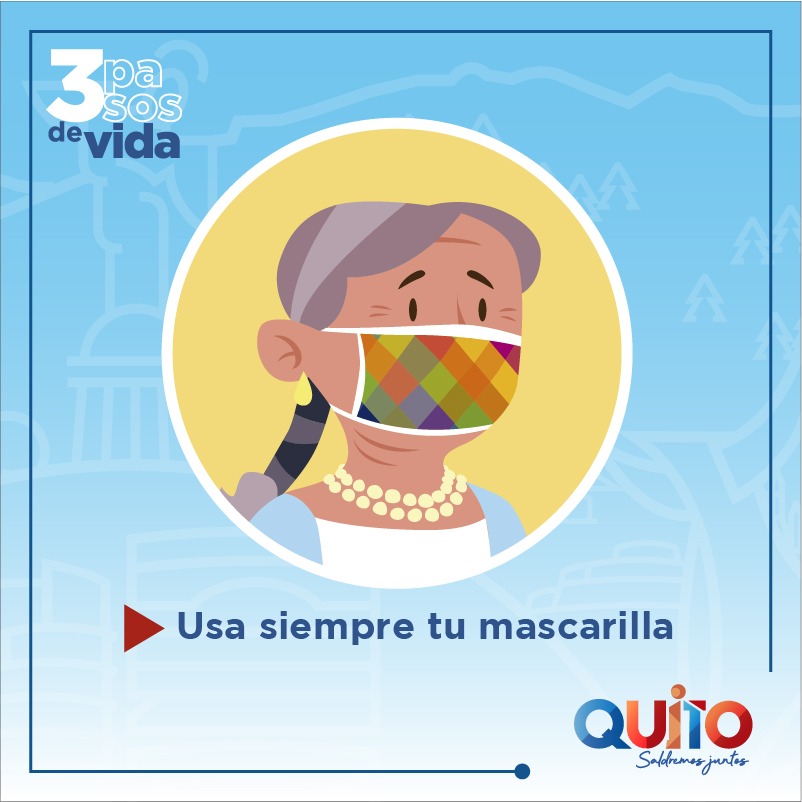 saludquito's tweet photo. Mantén la disciplina y evita que el contagio aumente en nuestro Quito. 😷💪😉
👉Sigue los  3 pasos de vida:

✅Mantén distanciamiento físico, usa siempre tu mascarilla, lávate correctamente las manos.

#QuitoSaldremosJuntos #Salud #Covid_19 #Quito #Cuidado #ciudadessaludables https://t.co/EMDifBfDgu