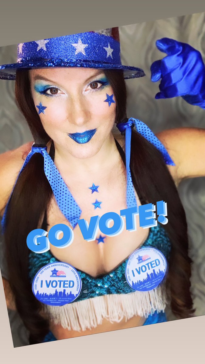 I VOTED!! Go Vote  if u haven’t already! Blue wave coming our way!Ladies it’s our 100 year anniversary of the 19th amendment and this vote is so important to the future of our rights! Go Get ‘Em!!!! #bidenharris2020 #govote #19thamendment #vote #bluewave2020