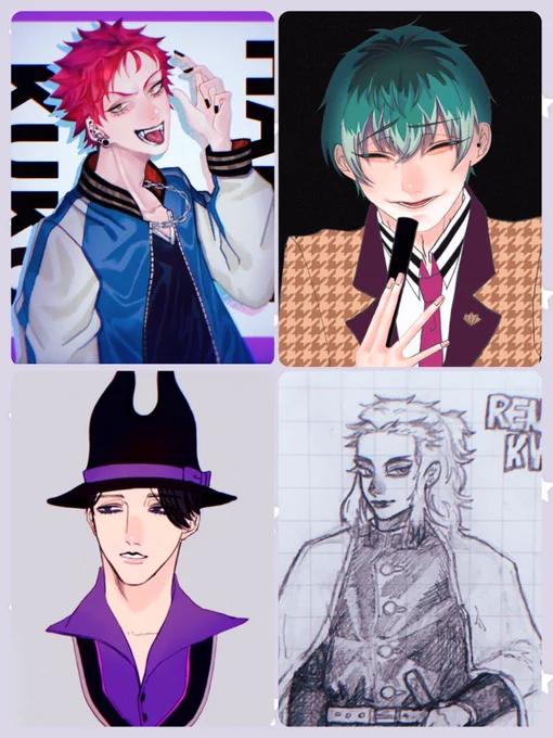自己紹介の代わりに描いているものをざっとまとめました🍒
どれくらい雑多かが分かれば幸いです🙏💦(地雷等ある場合はそっと自衛お願いします)
1枚目:二次創作
2枚目:自創作(水族館🐬)
3枚目:自創作(ミドルブルー🔵)
4枚目:実.況.者さん

絵柄不安定です😭温かい目で見守ってください🌱 