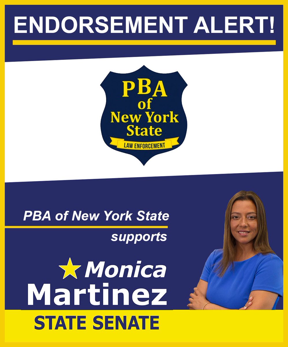 As a staunch supporter of law & order, the endorsement of the PBA of NYS is one I am most proud of. I’d like to thank the New York State Association of PBAs for acknowledging that commitment & endorsing me. I look forward to working with them when elected for two more years.