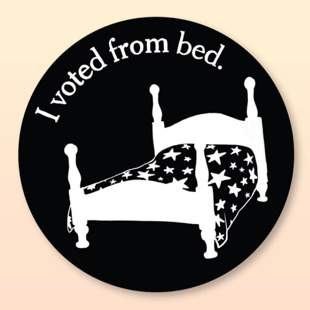 JanetSKWatson's tweet photo. The perfect “I Voted” virtual sticker for this COVID long hauler. Thanks, #nytelection https://t.co/WJPvyhSqG0