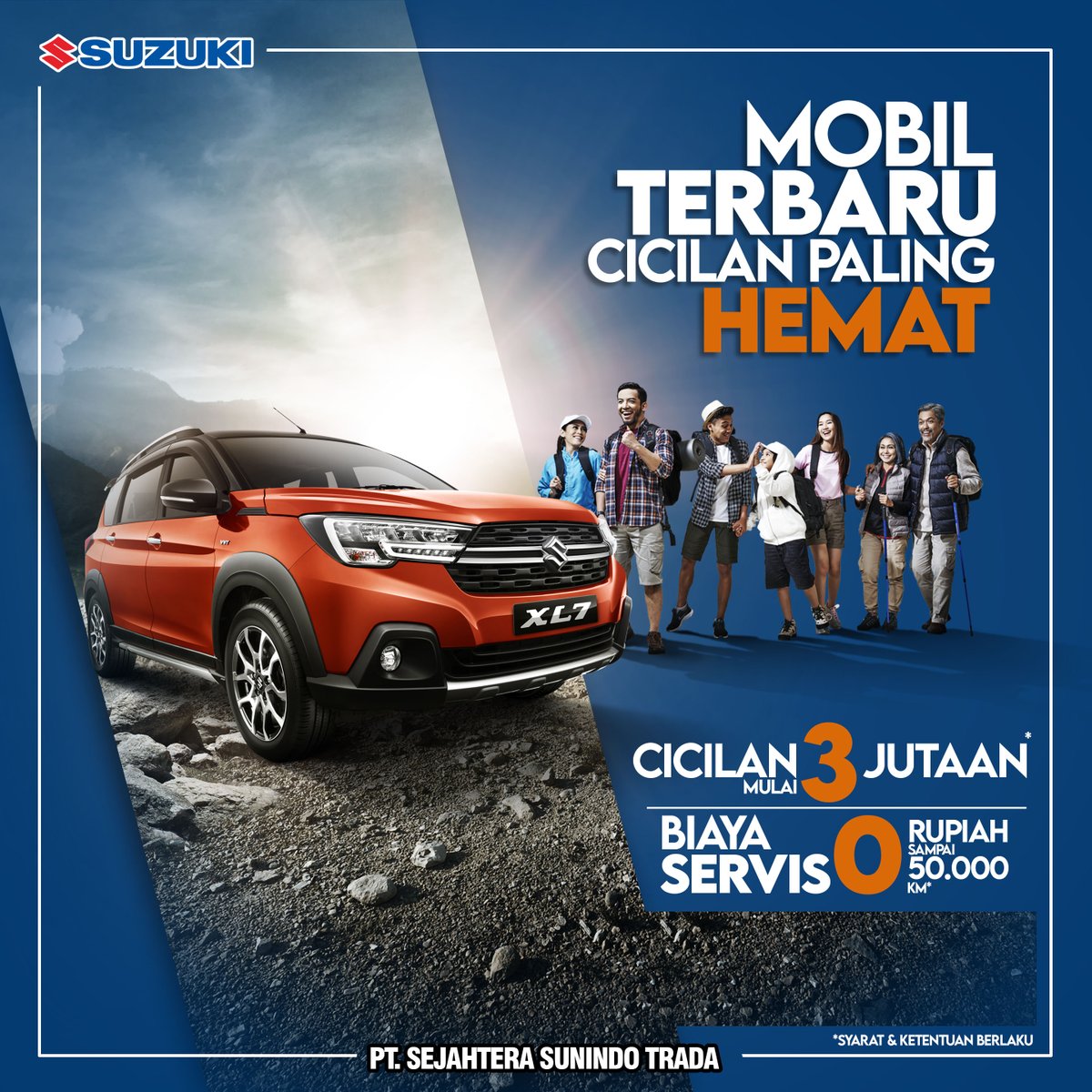 InfoSuzukiSmg's tweet photo. Miliki Suzuki XL7 dengan cicilan hemat!

Nikmati juga fasilitas servis hemat dan Cermat kami hanya 0 rupiah saja. Selain itu kamu bisa mendapatkan keuntungan jaminan kualitas mobil nyaman dan aman.
Kunjungi dealer Suzuki terdekat atau hubungi Customer Service kami. https://t.co/lmxnI4JjPi