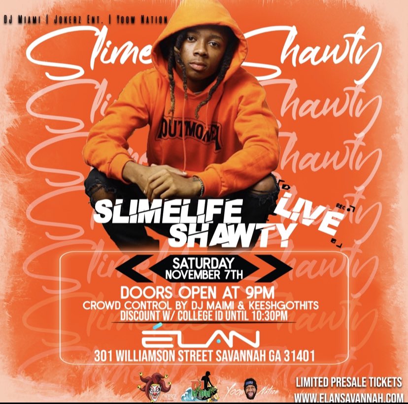 FreshAppealSSU's tweet photo. SNL @ Elan Nov 7th 📍 
Feat. SlimeLife Shawty🎥 
TICKET INFO 🎫👇🏾

Presale Tickets Are Almost Gone 
Once They Are, You Can Get General Admission Tickets Online 🎟 (link in bio)

You Can Also Pay At The Door 🚪 
Cash &amp; card accepted❗️

College Students Are Discounted Until 10:30 https://t.co/ROVOMkBaqD