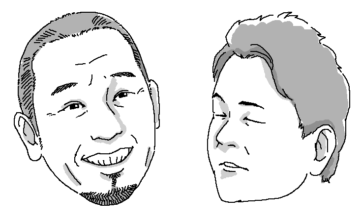 相互様が似顔絵描いてたから自分も描いてみたけど、難しいわ。。。 