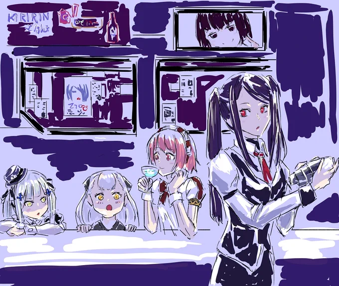 【ドルフロ×VA-11 Hall-A】ビールください! #ドールズフロントライン #少女前線 #ドルフロ #少女前线 #va11halla #AK-Alfa(ドールズフロントライン) #HK416(ドールズフロントライン) https://t.co/LCwVUMI4aS 