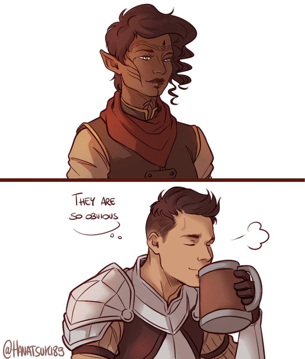 Krem has front-row seats to two idiots-in-love smiling at each other (or making bedroom eyes at each other)