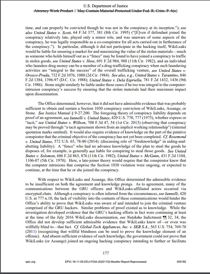 Hours before Election Day, DOJ releases 13 secret pgs of Mueller's report in response to our  #FOIA lawsuit that contains revelatory details about the probe into Asaange, WikiLeaks, Stone re: DNC hack & decisions not to charge them @kenbensinger & me https://www.buzzfeednews.com/amphtml/jasonleopold/new-mueller-investigated-julian-assange-wikileaks-and-roger?__twitter_impression=true