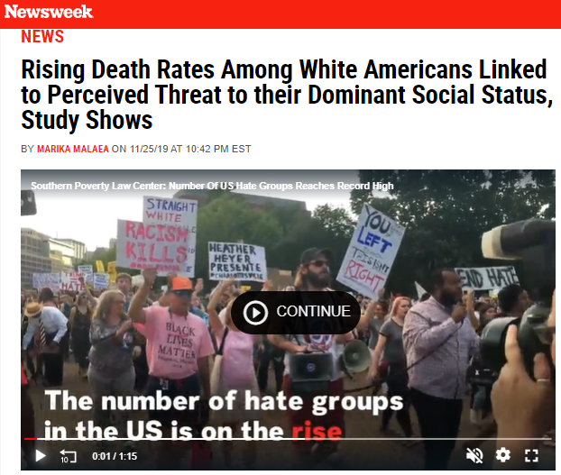 5/ In her research article, Siddiqi advances a third hypothesis. That: “mortality increases are attributable to (false) perceptions of whites that they are losing social status.”