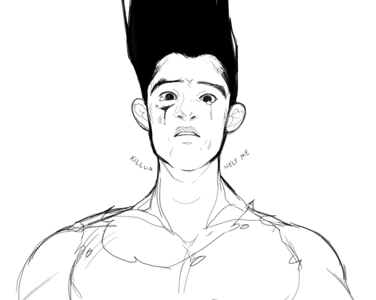 It's a lil rough in places but it's not as bas as I remembered!! There's something there... Maybe I'll bust out a few more studies and then try something along these lines again. Work out a colouring style lol 