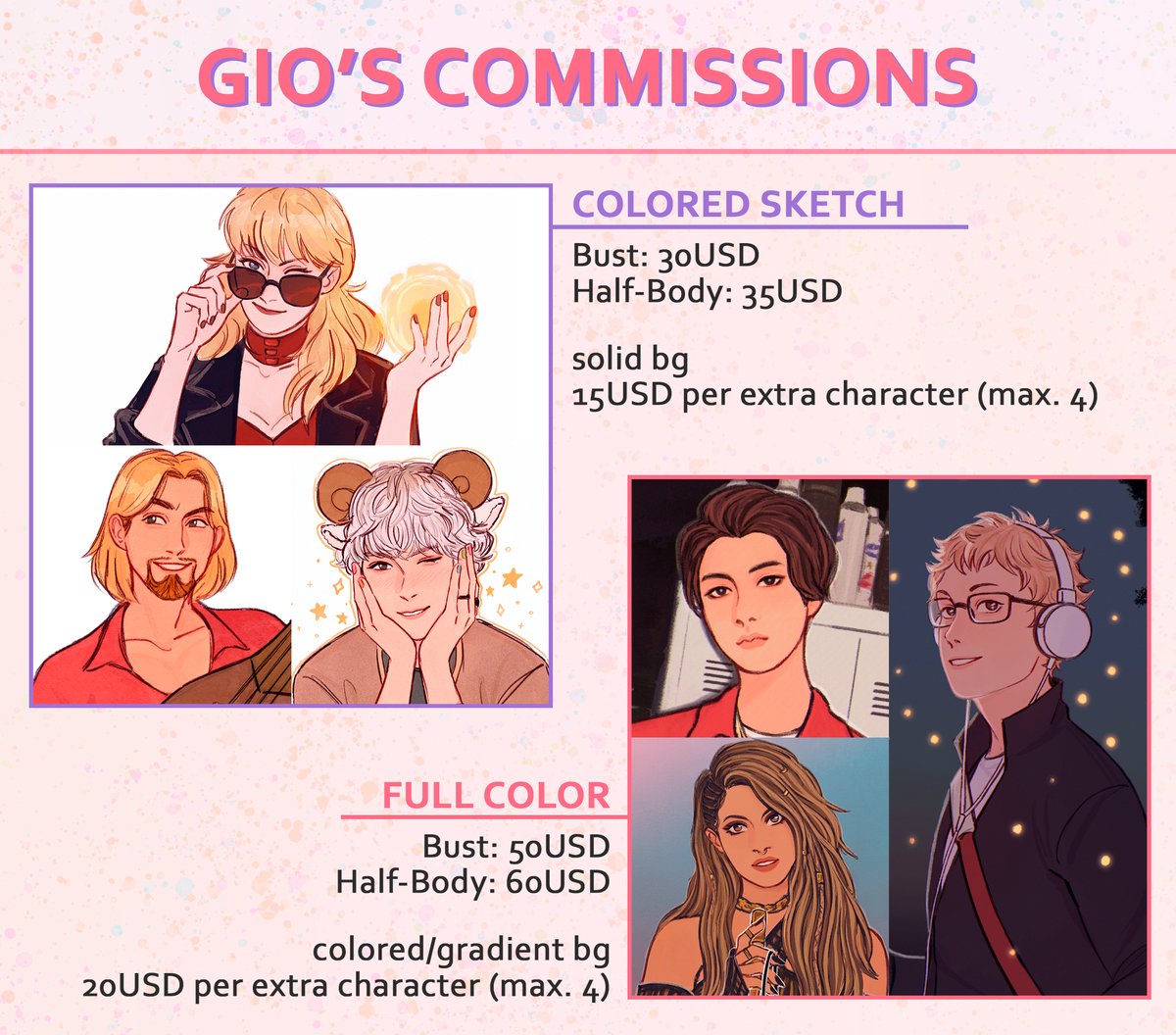 [RTs appreciated ?]

Hello everyone! I'm opening commissions again!!

Details are in the pics, if you're interested or have any questions, feel free to dm me! Stay safe everyone ❤️

☕: https://t.co/ahseNshshK 