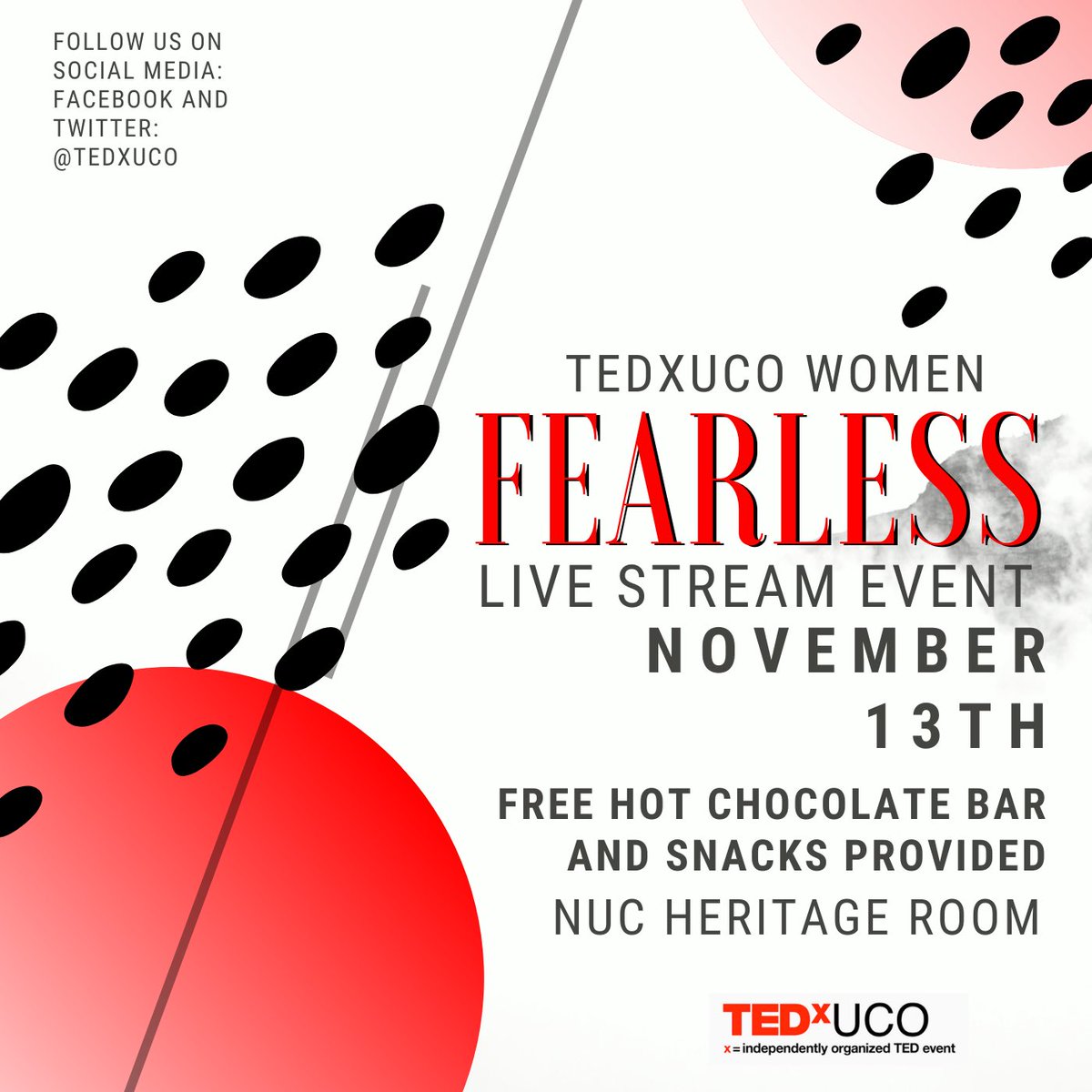 Join us November 13 for the TEDxUCO TEDWOMEN livestream! ✨