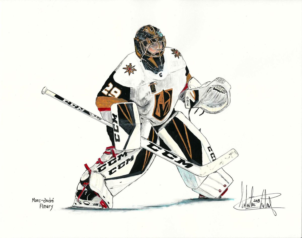 bubba58272424's tweet image. Marc Andre Fleury painting