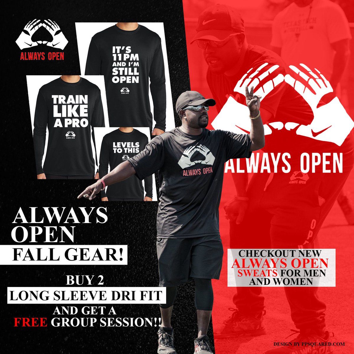 drobalwayzopen's tweet photo. Need a dri fit long sleeve t-shirt and sweatpants to match?
Good news these items are both available NOW & just in time for Fall!
When you purchase 2 long sleeve shirts, you’ll receive 1 FREE group session!
👉🏾 https://t.co/qKtC0mJMJn
#alwaysopengear #fallwear #alwayswarm https://t.co/BYCR9GdKCa