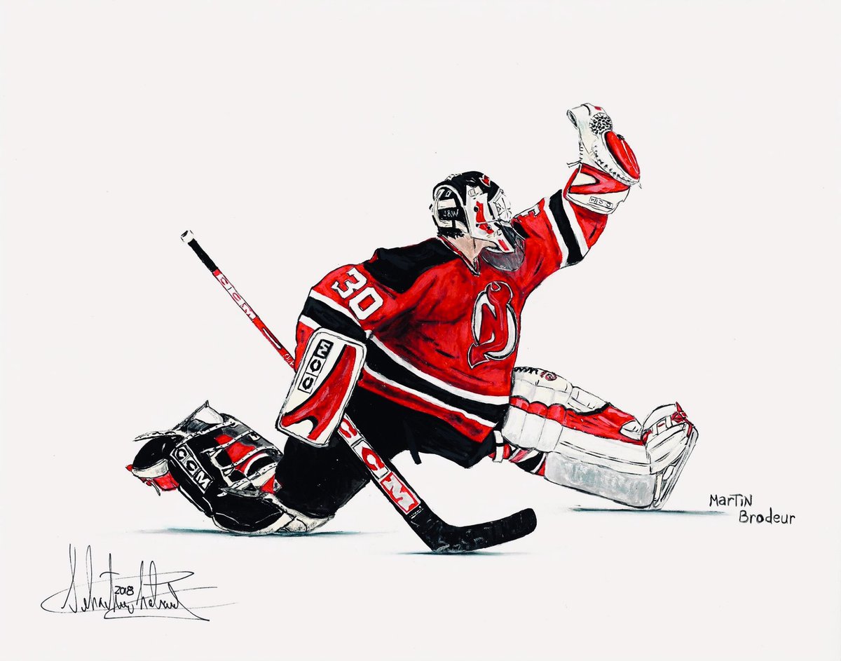 bubba58272424's tweet image. Martin Brodeur painting