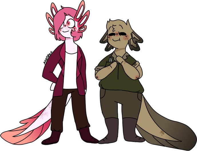 ObsidianSStone's tweet photo. I redesigned some old axolotl OCs I had
Meet Clara May and Ralphie Seffer!
Clara is Ralphie’s adopted daughter (by marriage) more of these two’s backstory will be revealed later on

#MyOCs #MyArt #Axolotl https://t.co/6OVpvvyRSR