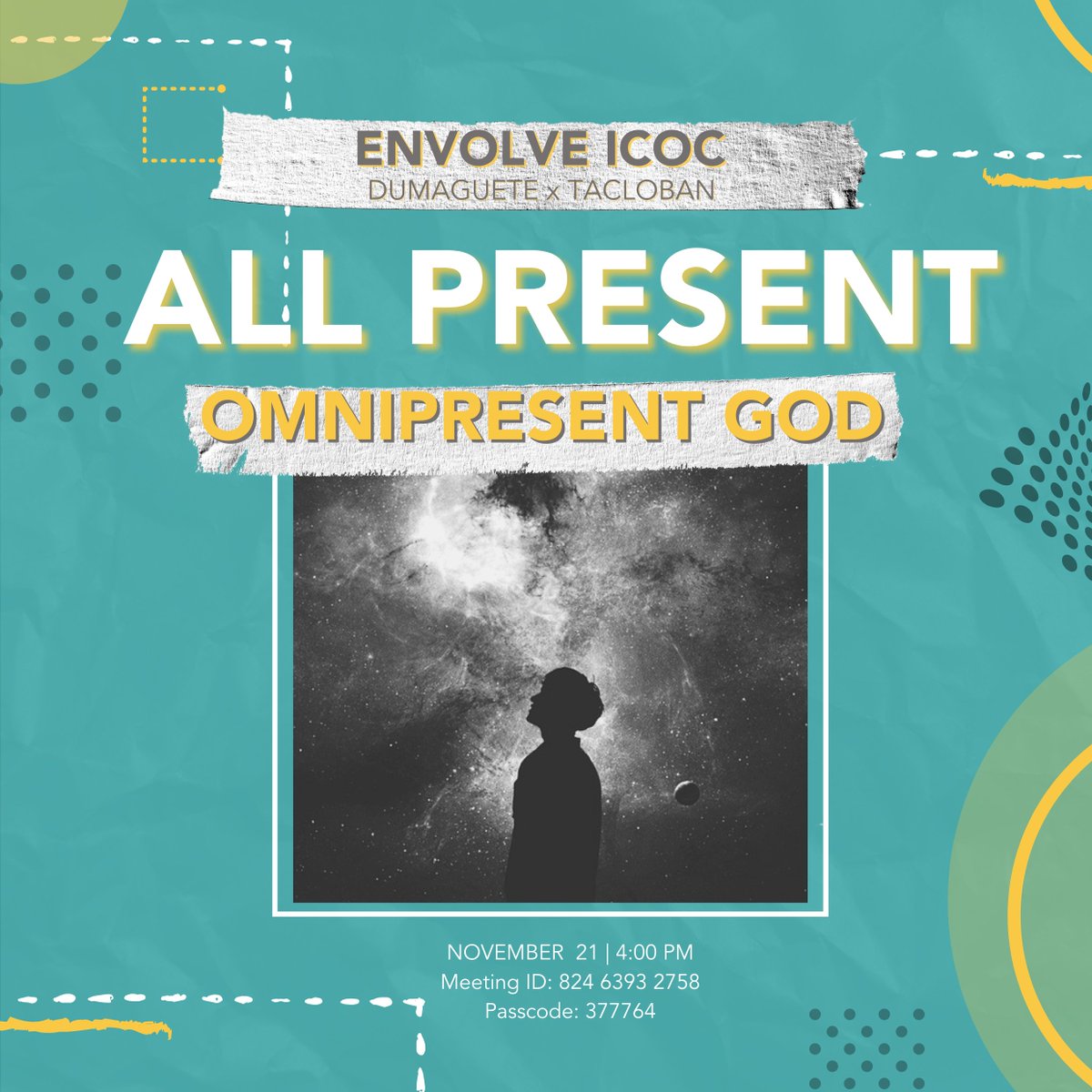 envolveicocph's tweet photo. Are you free on the weekends?
Fill your time with learning about who Jesus is in the Envolve ICOC Dumaguete x Tacloban Meets. π Happening every Saturday of November, at 4 pm on Zoom, don't miss out!
#ENVOLVEPH #ICOCPhilippines #ICOC #EnvolveMeets https://t.co/Fp9kRhLcNY